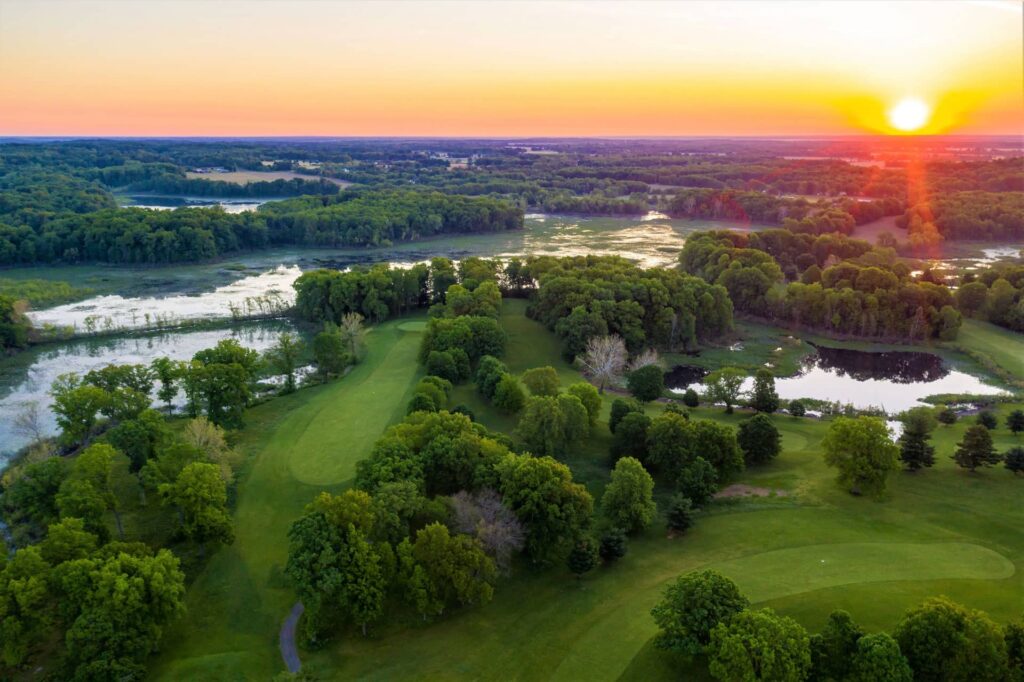 Aerial shot of Elbel Golf Course